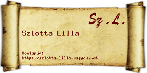 Szlotta Lilla névjegykártya